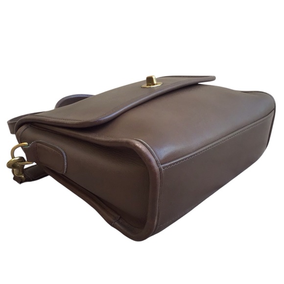 COACH Vintage Brown Leather Court Bag 9870 - Picture 9 of 16